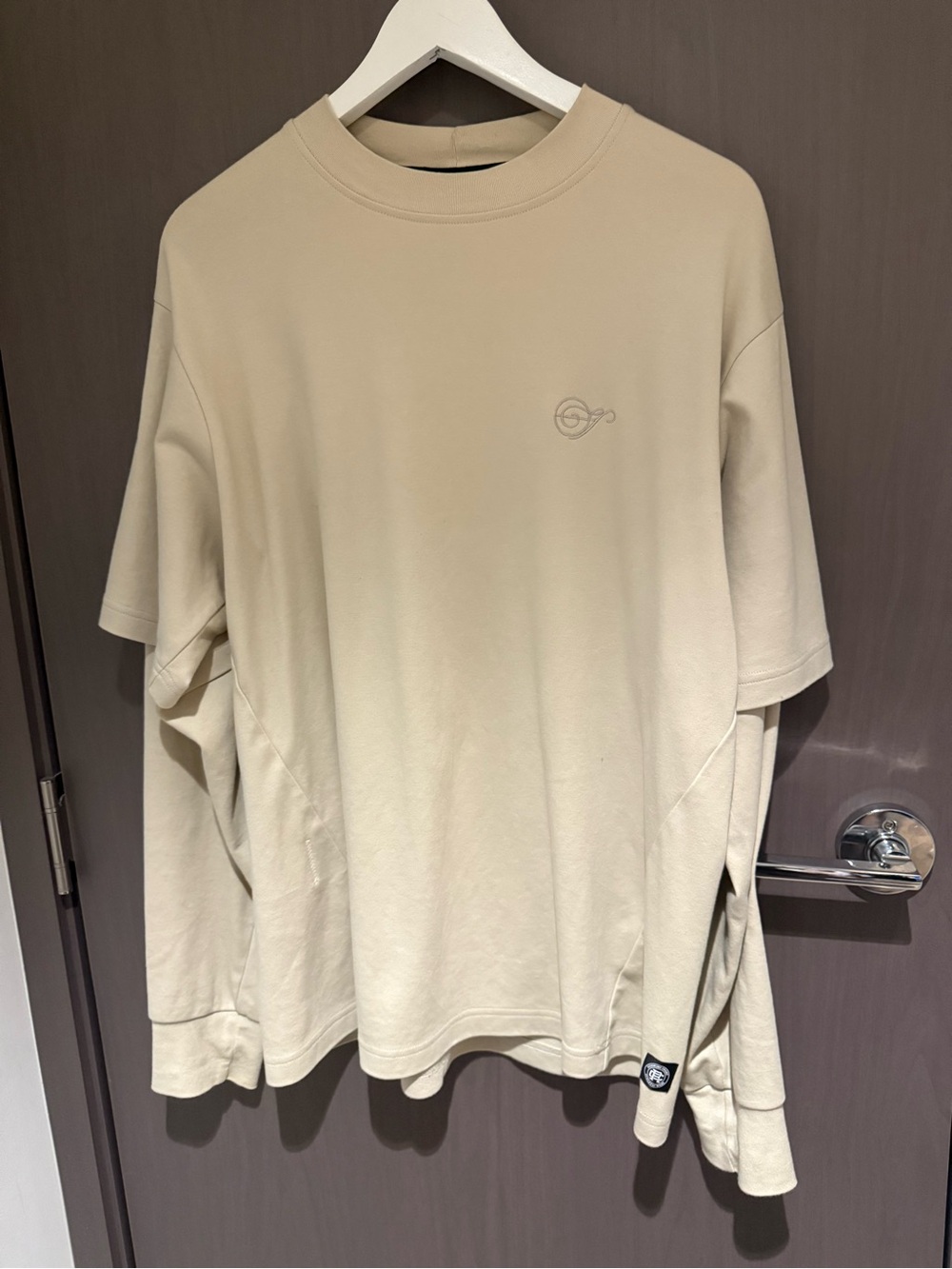 Reigning Champ Beige Long Sleeve Crewneck Shirt